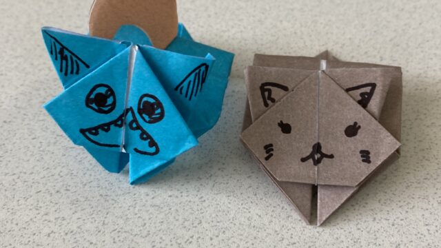 折り方付き 折り紙ジャンプ猫を作ってみた Ponsoru